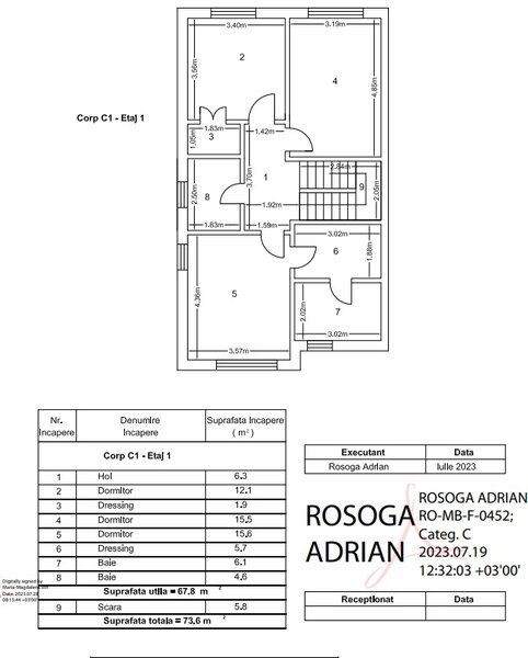 Glina, casa tip duplex P+1+pod, cartier Alegria,